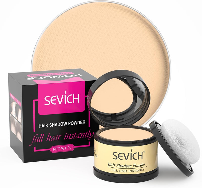 Sevich Hairline PowderInstantly Conceals Hair Loss, Root Touch up Powder, Hair Shadow Toppers for Women & Men, Touch Up for Thinning Gray Hair, Windproof & Sweatproof, Light Coffee - 3.97 g (Pack of 1) Light Blonde