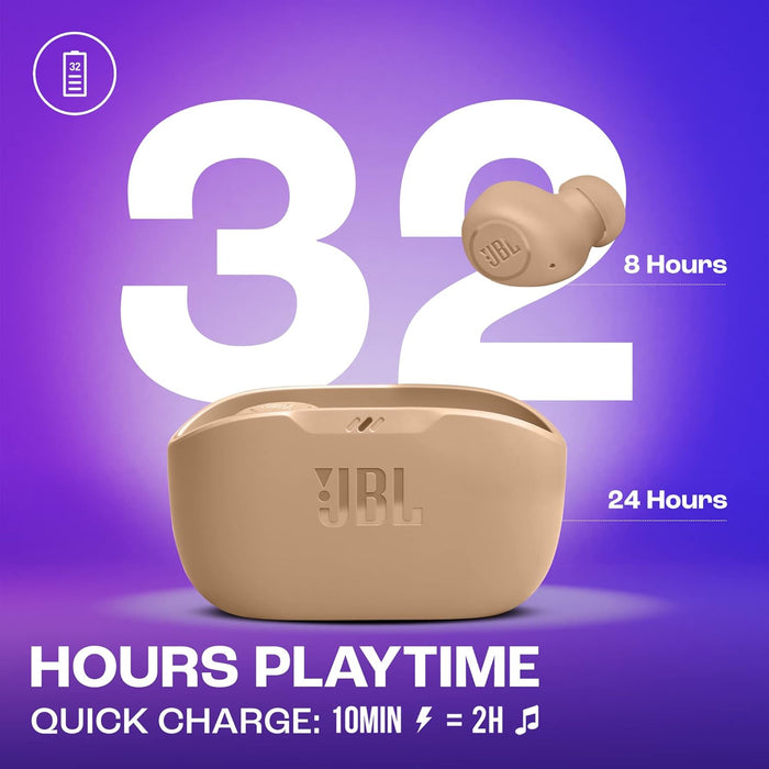 JBL Wave Buds True Wireless Earbuds, Deep Bass, Comfortable Fit, 32H Battery, Smart Ambient Technology, Hands-Free Call, Water and Dust Resistant - Mint, JBLWBUDSMIT