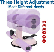 SKY LAND Portable Sit-Up Assistant Self-Suction Floor Fitness Device for Home & Office, Core Ab Exerciser, Push-Up & Plank Support, Compact Ergonomic Design for Strong Abs Pink/Red EM-9345-R