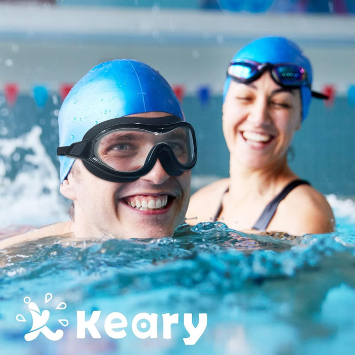 2 Pack Swim Goggles for Adults and Youth, Soft Silicone Gasket for Comfort, Anti-Fog and UV Protection, No Leak Design for Clear Vision in the Pool