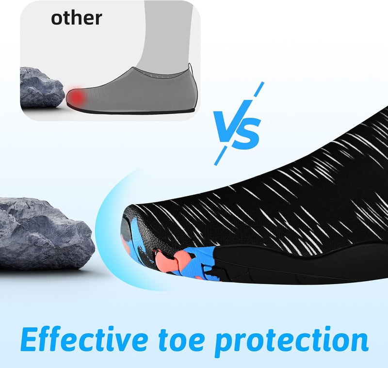 Water Shoes for Men Women, Swim Shoes Beach Pool Shoes Non-Slip Quick Dry Aqua Socks, Adult Barefoot Sports Shoes for Surf Water Yoga