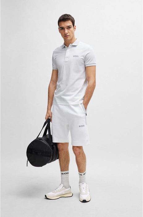 BOSS Men's Paule 1 Slim-Fit Interlock Cotton Polo Shirt with Mesh Logo