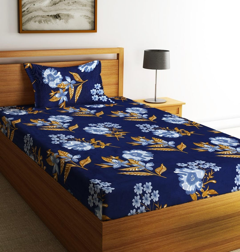 Fashion String 144TC Nature Embrace Lush Green Single Bedsheet with 1 Pillow Cover