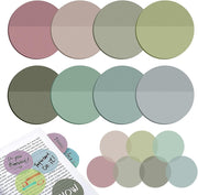 Transparent Notes, 400 Sheets Transparent Sticky Notes, Round Translucent Sticky Notes for Books, Home, Office, School (8 Colors)