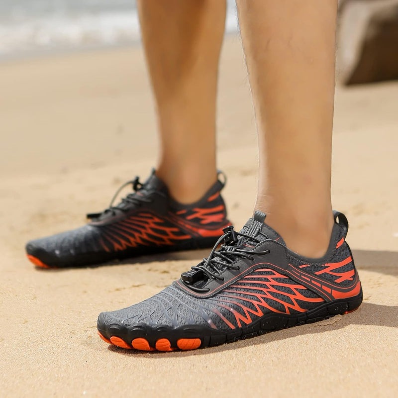 HommyFine Men Women Water Shoes Quick Dry Aqua Sports Water Shoes Ultralight Anti Slip Sole Water Shoes for Swimming Diving Snorkeling and Hiking Big Size Shoes Hard Sole