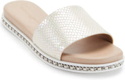 Paris BILLI LUCITE womens Slide Sandal - Iridescent Snake