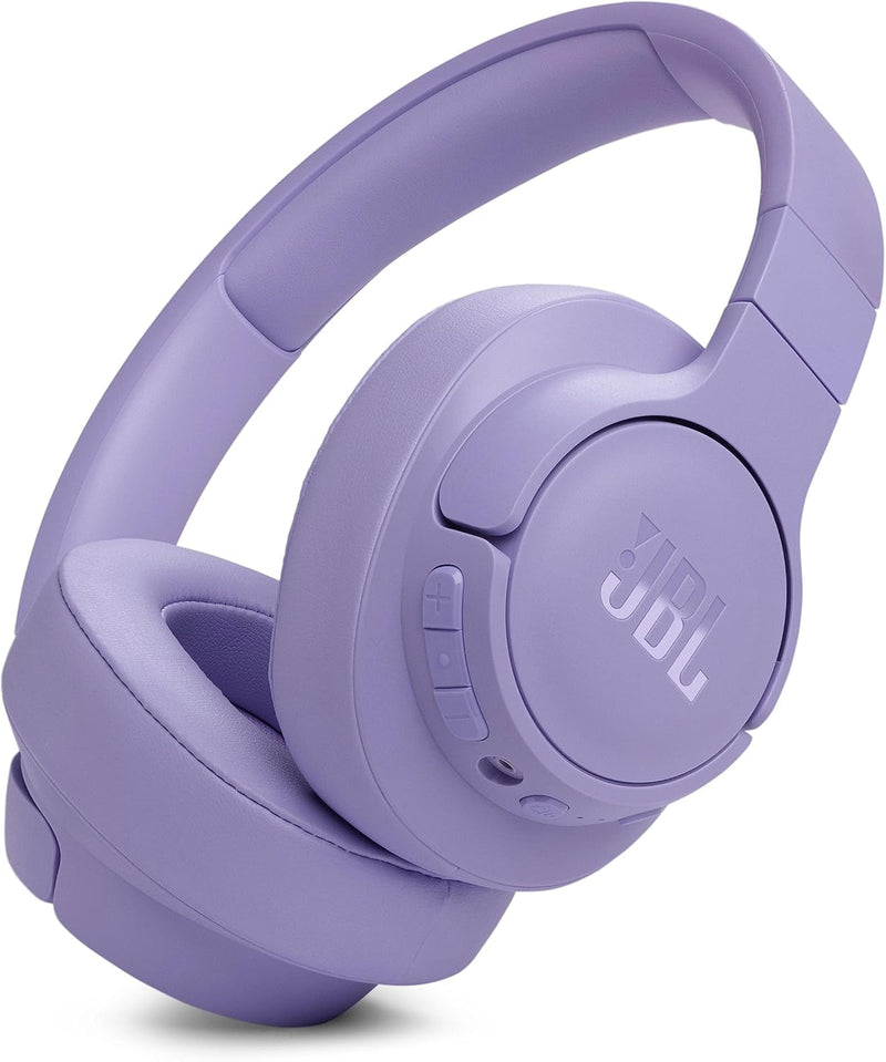 JBL Tune 770NC Adaptive Noise Cancelling Wireless Over-Ear Headphones, Pure Bass Sound, Smart Ambient, Bluetooth 5.3, Le Audio, VoiceAware, 70H Battery, Multi-Point Connect - White, JBLT770NCWHT - Tune 770 NC Purple