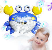 Crab Bath Toys: Bath Toys for Toddlers, Blow Bubbles and Plays 12 Childrens Songs, Sing-Along Bath Bubble Maker for Baby (Red) - Blue