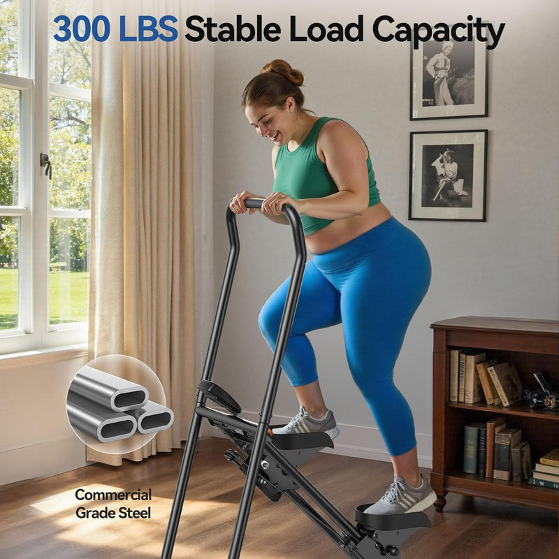 Niceday Vertical Climber, Stair Climber for Full-Body Workout, Compact & Foldable Cardio Exercise Stepper Machine, Adjustable Handlebar & Pedals, 300LBS Loading Capacity -Random Color