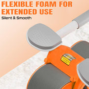 SKY LAND Ab Roller Wheel with Automatic Rebound, Elbow Support & Smart Counter Abdominal Exercise Equipment with Knee Pad, Silent Dual Wheel Core Trainer for Men & Women Home Fitness EM-9362-TS