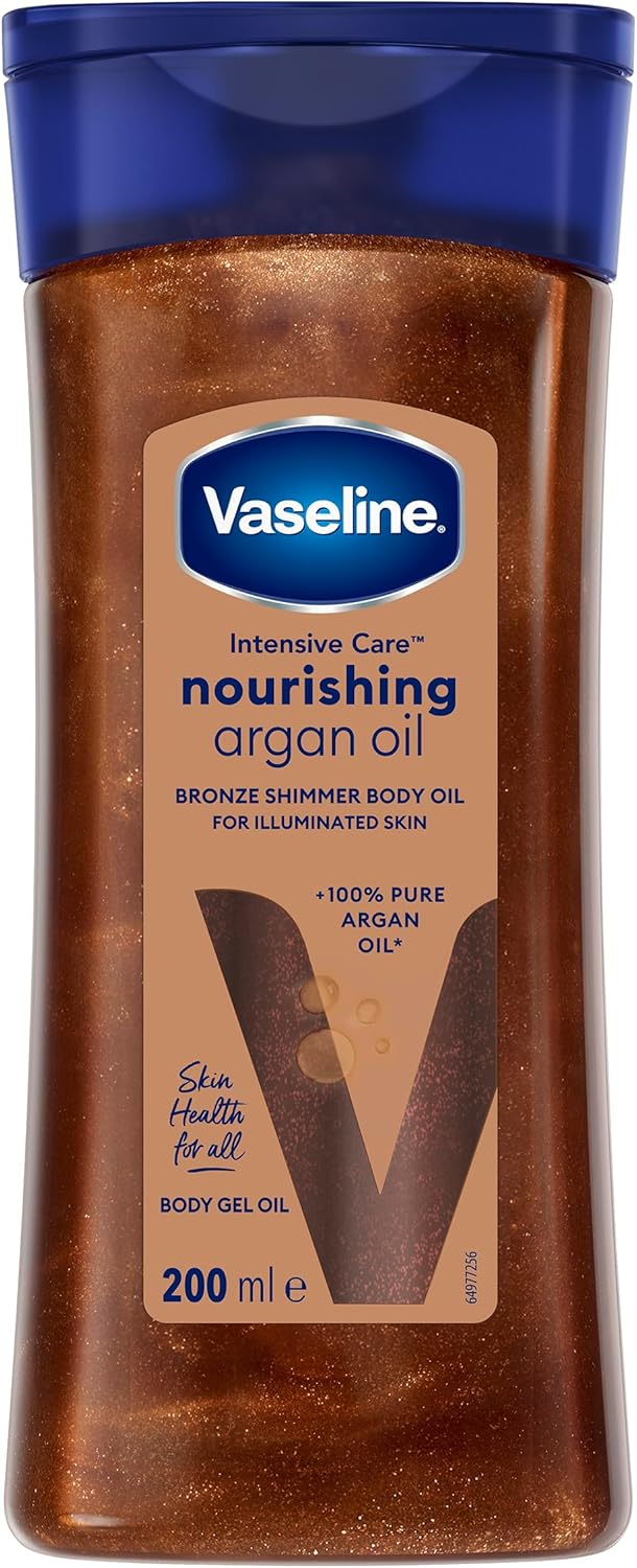 Intensive Care Cocoa Radiant Vitalizing Body Oil With 100% Pure Cocoa Butter & Replenishing Oils For Long-Lasting Radiant Glow Non-Greasy Body Gel Oil for Healthy & Glowing Skin 200 ml - Nourishing Argan