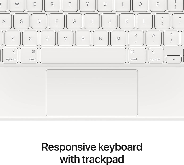 Apple Magic Keyboard for iPad Pro 11-inch (3rd, 2nd and 1st Generation) and iPad Air (5th and 4th Generation) - US English- White (Renewed)