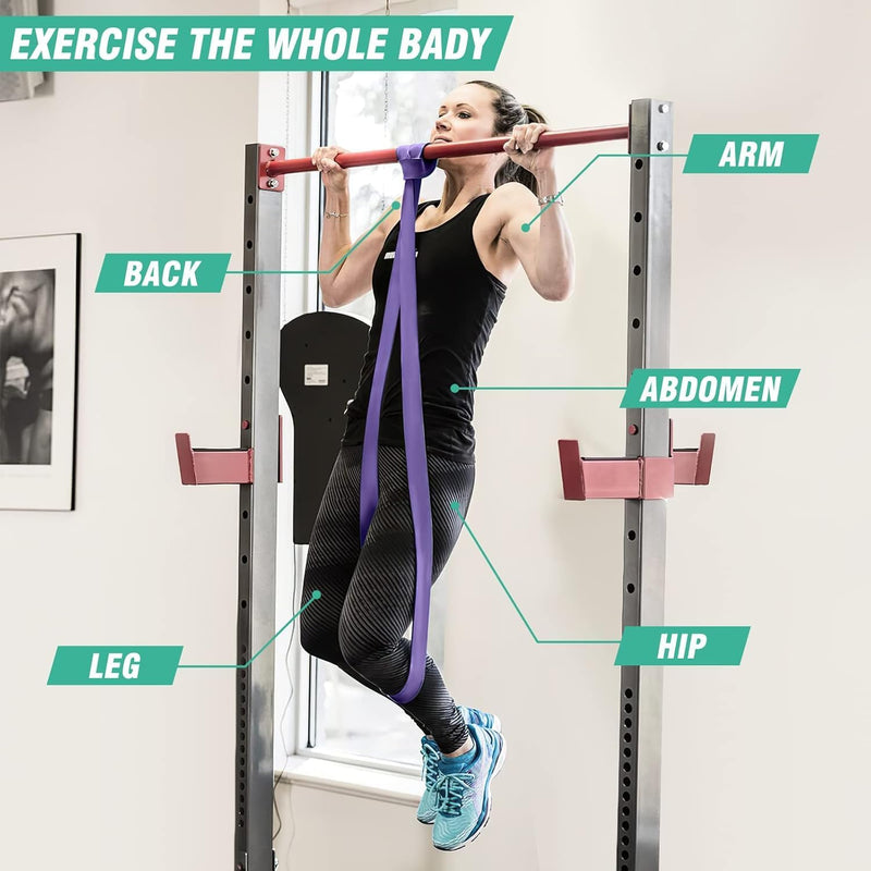 Alllvocles Resistance Band, Pull Up Assistance Band Set for Legs, Working Out, Muscle Training, Physical Therapy, Shape Body, Men Women - 0.3-1.3in