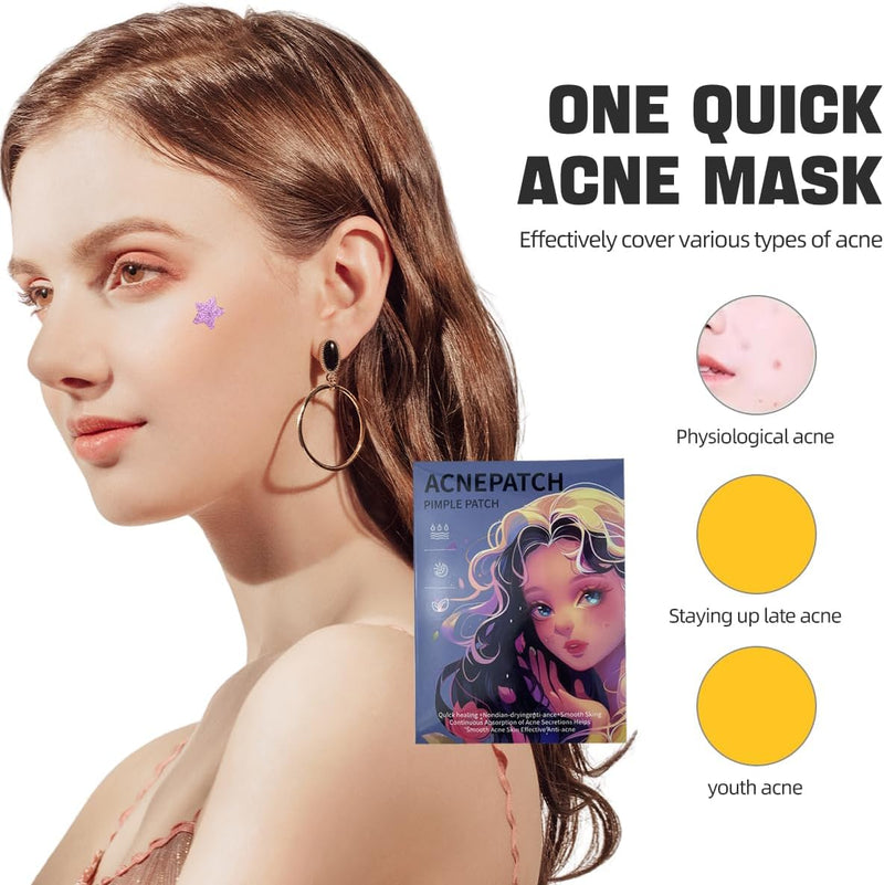 Vavilente Star Pimple Patches For Face,Cute Hydrocolloid Acne Patches,Mighty Patch,Fun Zit Stars Cover,Tea Tree Oil Pimple Stickers(200 Count)