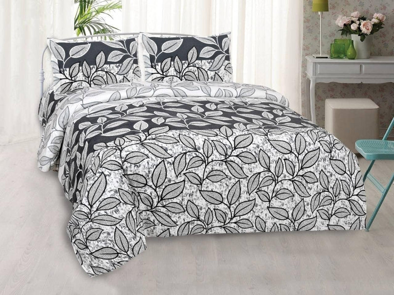 SUFAYA FAB Printed Indian Sanganer Royal Cotton Premium Big Size Bedsheets for Modern Look(100x100) inches with Two Pillow (18x28)