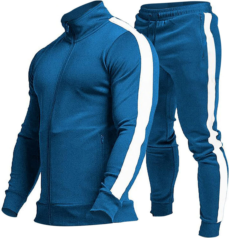 Mens Workout Stringer Tank Tops Fitness Performance Muscle Sleeveless Shirts Gym Training Bodybuilding Vest - Royal Blue+white
