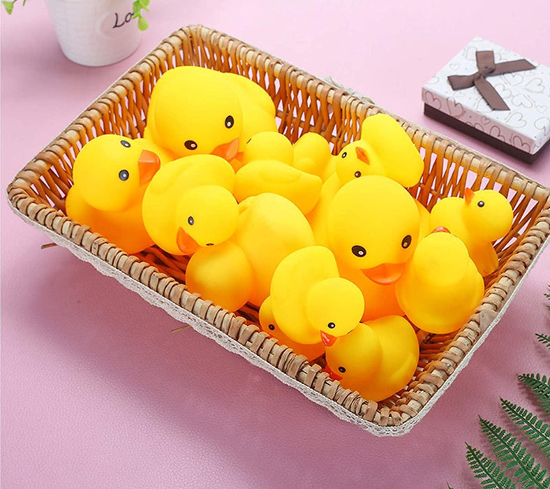 ELECDON Bath Duck Toys, 9 Pcs Mini Bath Duck Toys, Yellow Rubber Ducks Float Ducks Baby Shower Toy for Toddlers Boys Girls Over 3 Months (2.17 Inches)
