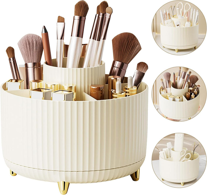 URbazaar Makeup Organizer With Drawers, Large Capacity Desk Organizer, Organizer and Storage for Cosmetics, Lipsticks, Jewelry, Skincare, Holder for Brushes,Eyeshadow,Dresser Countertop