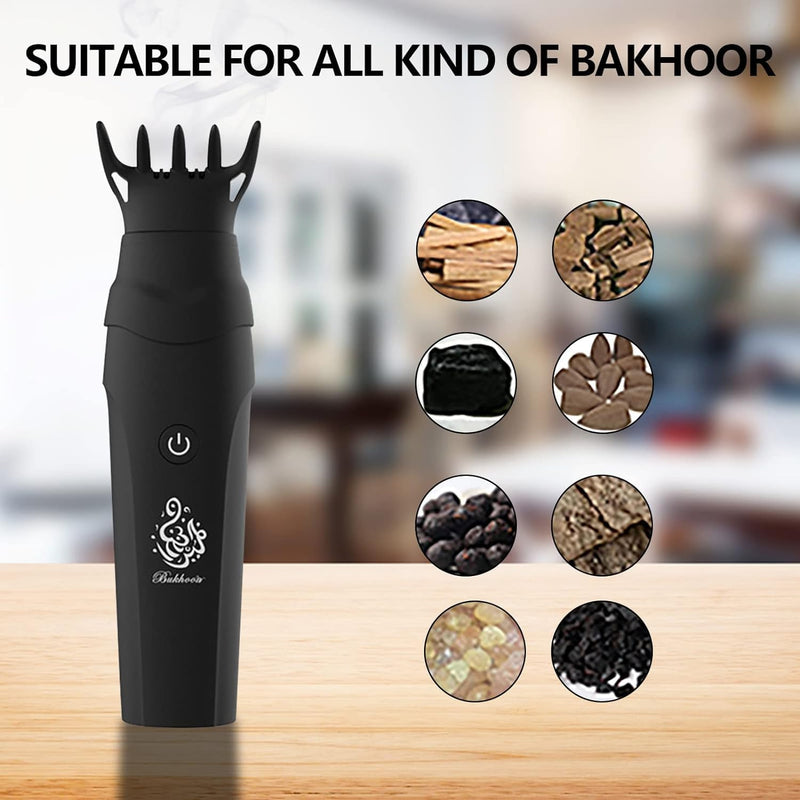Bakhoor BoSidin USB Rechargeable Comb Incense Burner - Aromatherapy and Style in One Device! Enjoy Portable Relaxation with Hassle-Free Charging for Home Office & Car - X007 (X007-Pink)