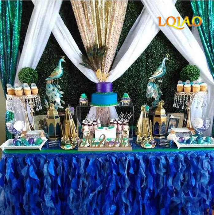 LQIAO 2 Panels Light Gold Sequin Backdrop Glitter Fabric for Wedding Birthday Parties Shimmer Wall-2x8ft