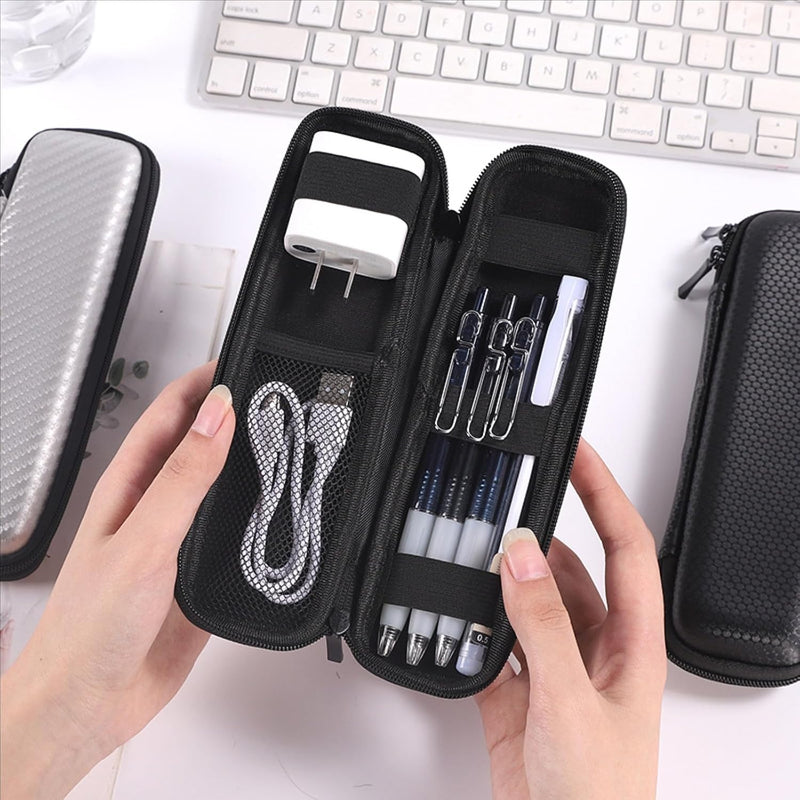 Black Hard Pencil Case EVA Hard Shell Pen Case Holder for Executive Fountain Pen and Stylus Touch Pen
