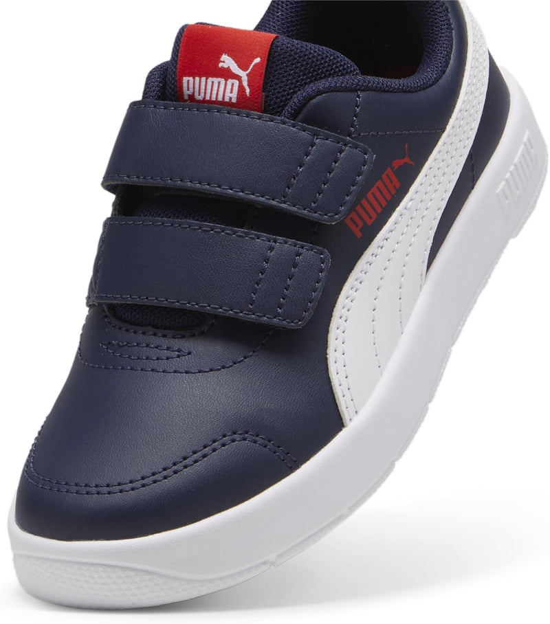 Courtflex V3 V PS Sportstyle Kids Shoes FOR Kids PUMA Navy-PUMA White-PUMA Red, 27.5 EU