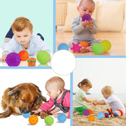 Mumoo Bear Sensory Multi-Ball Set - 6-Piece Textured Toy for Babies 6 Months+, Stimulates Exploration and Motor Skills