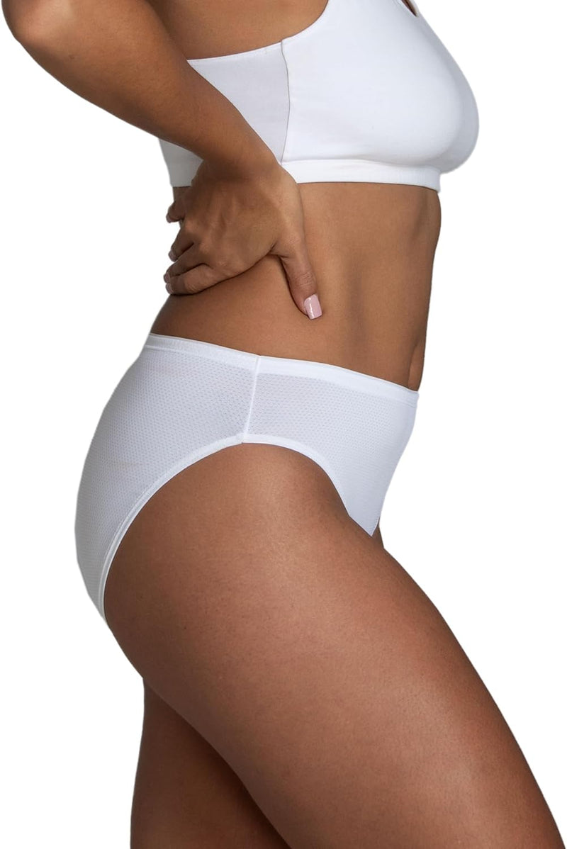 womens Fit for Me Women's Microfiber Briefs, 6 Pack Underwear (pack of 6) - Micro Mesh - Hi Cut - 6 Pack - Colors May Vary