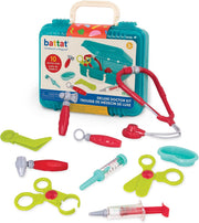 Battat Deluxe Doctor Kit Pretend Play Doctor Set for Kids 3 years + (11-Pcs), Blue - Battat – Deluxe Doctor Kit – Pretend Play Doctor Set for Kids 3 Years + (11-Pcs)