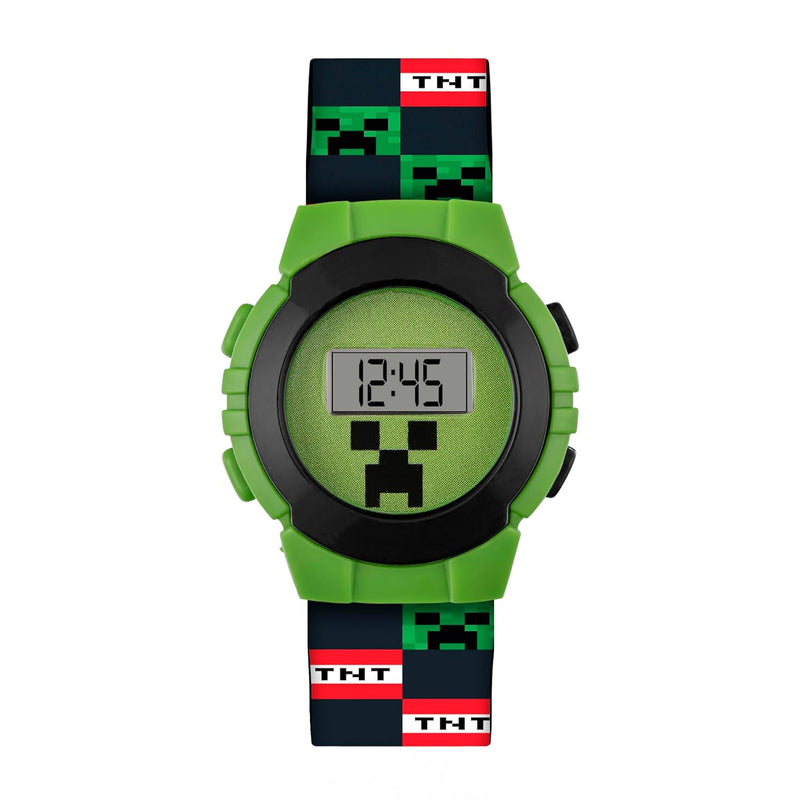Minecraft Boy's Digital Quartz Watch with Plastic Strap MIN4223 AMZ