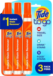 Pen Stain Remover for Clothes, Tide To Go Pen, Instant Stain Remover Pen & Spot Cleaner, Portable & Travel-Friendly, 3 Count (Pack of 1) - 3 Count (Pack of 1)