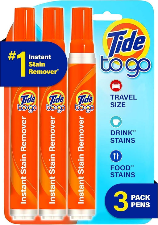 Pen Stain Remover for Clothes, Tide To Go Pen, Instant Stain Remover Pen & Spot Cleaner, Portable & Travel-Friendly, 3 Count (Pack of 1) - 3 Count (Pack of 1)