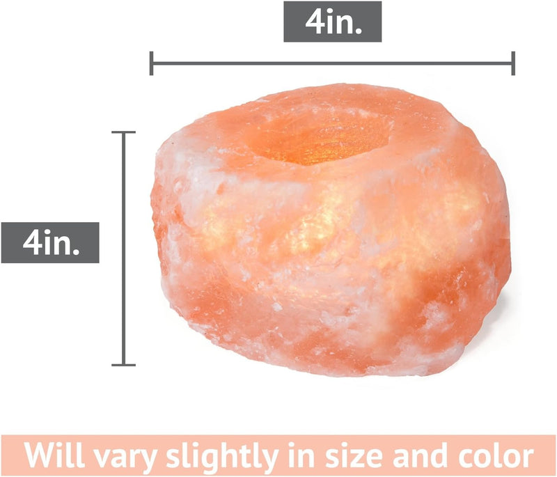 Crystal Allies 2 Natural Himalayan Salt Candle Holders Tealight