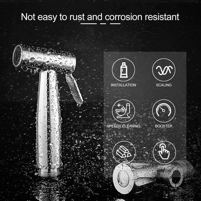LIMOS Handheld Bidet Sprayer Shattaf Cloth Diaper Toilet Sprayer Stainless Steel Brushed Bathroom Shower