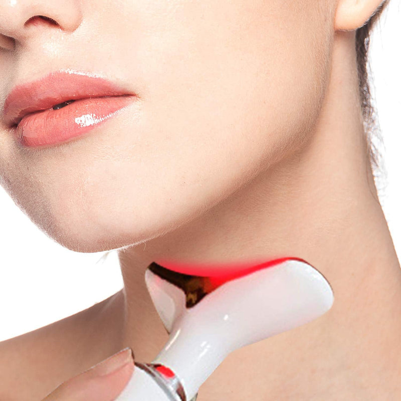 Anti Wrinkles Neck Face Massager Anti-Aging Facial Neck Eye Device for Women and Man(White)