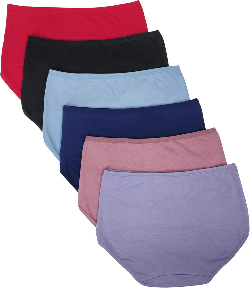 Premium Cotton Four-way stretch Panties - MULTIPACK - Regular and Plus Sizes - Classic Briefs for Women