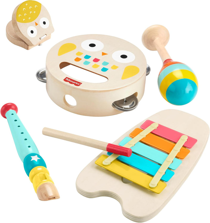 Fisher-Price Baby & Toddler Toy Wooden Stack & Sort Animals, 10 Wood Pieces for Developmental Play Ages 1+ Years - Wooden - Musical Gift