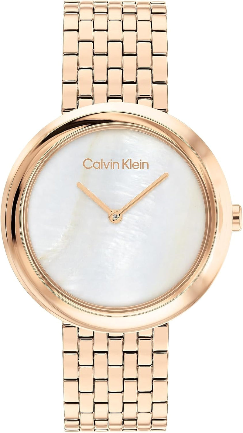 TWISTED BEZEL Women Watch, Analog - WHITE MOTHER OF PEARL / GOLD