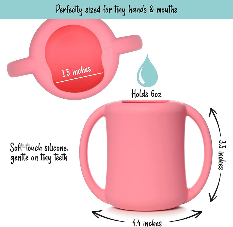 PrimaStella Unbreakable Silicone Baby and Toddler Training Cup (Periwinkle)