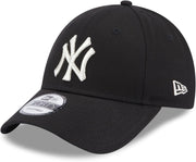 New York Yankees MLB Metallic Logo Black 9Forty Adjustable Women's Cap - BLACK