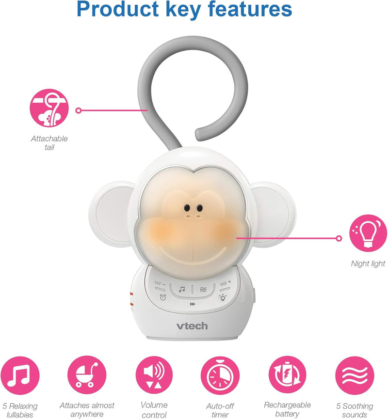 VTech BC8211 Myla the Monkey Baby Sleep Soother with a White Noise Sound Machine - Monkey
