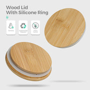 Airtight Glass Storage Canister with Bamboo Lid, Clear Food Storage Container Kitchen Pantry Storage Glass Canisters Jar Set for Flour Cereal Sugar Tea Coffee Beans Snacks Nuts Candy (3 Pack, 2400ml)