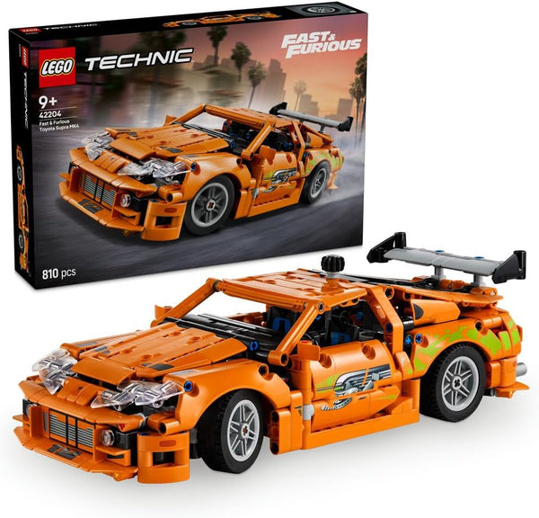 Technic Fast and Furious Toyota Supra MK4 Toy Car - 6 Cylinder Engine & Opening Doors - Model Kits for 9+ Years Old Boys & Girls or Adult Motorsport Fans - Birthday Gift Idea - 42204