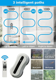 NALACAL Window Cleaning Robot, Automatic Window Cleaner Robot, Smart Cleaning Machine with Dual Water Spray Technology and Edge Detection, Electric Washing Tool for Inside or Outside