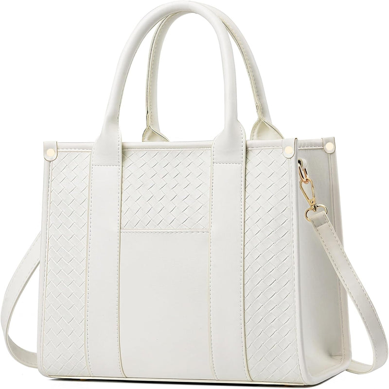 The Tote Bag Crossbody Purses for Women Shoulder Bag Handbags PU Leather Top Handle Bags with zipper - Bz Beige