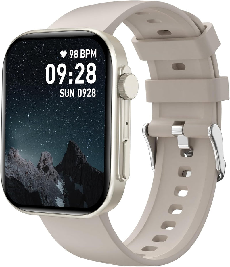 BRIBEJAT Smart Watch for Men Women (Make/Answer Call), HD 2.01'' Smartwatch Waterproof, Fitness Tracker Pedometer SpO2/Heart Rate/Sleep Monitor, Compatible with iPhone Samsung Huawei Android Phone