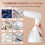 Sunfee Clothes Steamer, Handheld Garment Steamer 1500W 300ml Travel Steam Vertical Strong Steam Iron Auto Cut-Off Powerful For Home, Office & Travel
