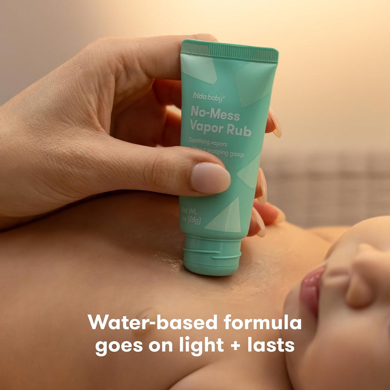 No-Mess Vapor Rub, Baby Vapor Rub for Chest, Neck, Back + Foot,Non-staining, Petroleum-Free Hands-Free Applicator Tube, Soothing Eucalyptus & Lavender for Sleep