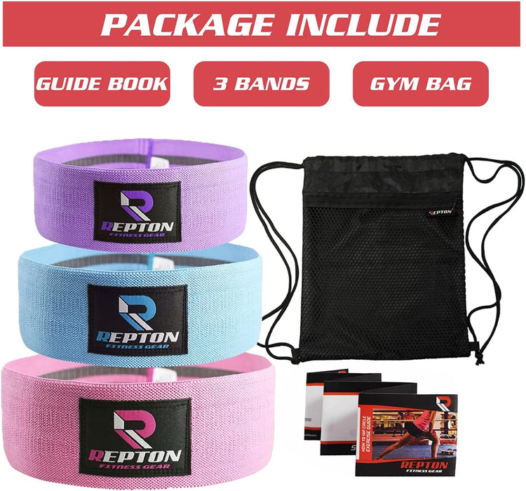 3 Sets Resistance Bands | Glutes, Hips and Legs Exercise Band | Ideal for Home Gym Fitness, Yoga, Pilates & Workout | Women and Men Non-Slip Booty Band | Physio Resistant Loop