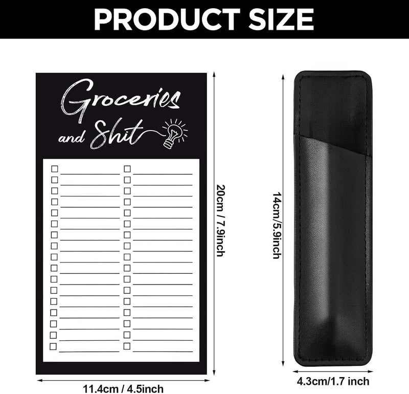 Magnetic Notepads for Refrigerator, Featuring a Convenient Magnetic Back for Easy Attachment to Metal Surfaces for Shopping List To-Do List Recipes